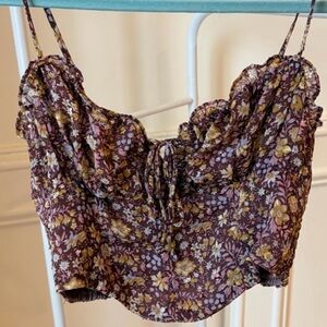 Altar'd State Floral Camisole in Purple and Yellow